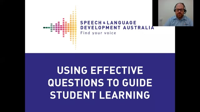 Legacy SALDA Webinar –Using Effective Questions to Guide Student Learning