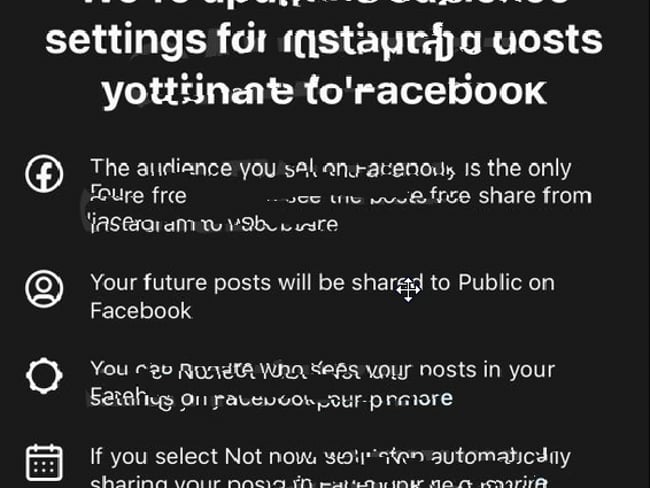 Neue Einstellungen: Insta zu Facebook teilen