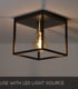Video Ruben Modern Flush Ceiling Light - 1xE27 - Black