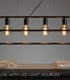 Video Fabian Modern Bar Pendant Light - 6xE27 - Black
