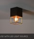 Video Rixt Modern Flush Ceiling Light - 1xE27 - Black