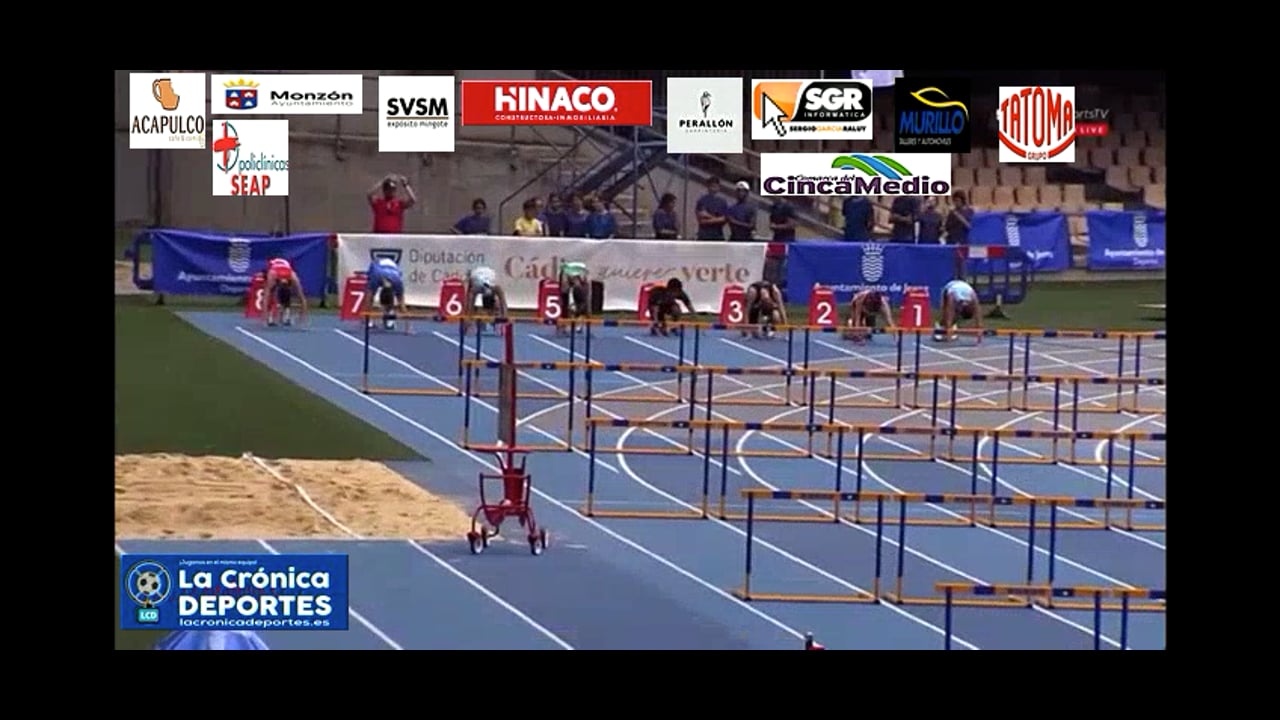 ARTURO  ARMISÉN TENA, DEL CA HINACO MONZÓN BRONCE EN LOS NACIONALES SUB-18 EN 110 METROS VALLAS