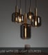 Video Joanet Modern Cluster Pendant Light - Ø 66cm - 5xE27 - Smoke Grey