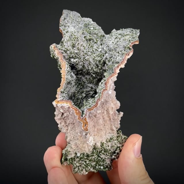 Dolomite with Mottramite, Wulfenite, and Calcite in complete cast