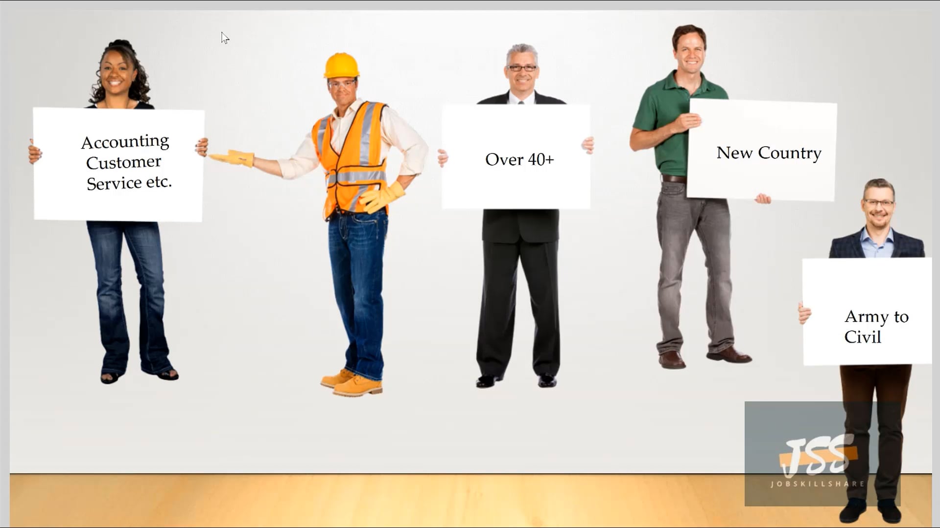 Illustration of a person transitioning to an IT support role.