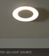 Video Foskal Modern Flush Ceiling Light - Ø 21.5cm- LED - 1x6W 2700K - White