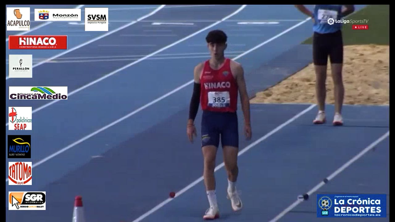 EL ATLETA DEL CA HINACO MONZÓN JOSÉ ESPIER ACABO 5º EN TRIPLE SALTO EN LOS CAMPEONATOS DE ESPAÑA SUB-18