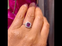 Sapphire, Diamond Platinum Ring 7422-4904