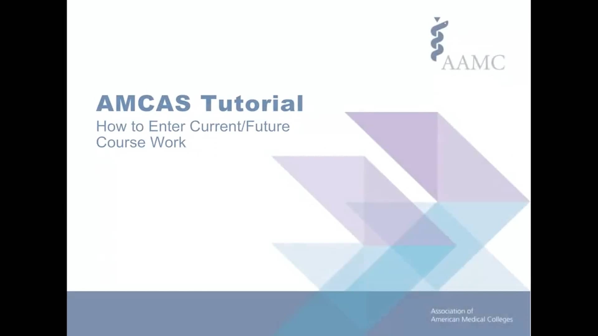 AMCAS Application Tutorial How to Enter Current Future Course Work on Vimeo