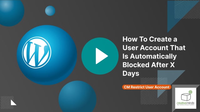 How to block a WordPress user account after a certain date