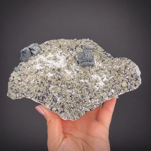 Bournonite with Pyrite, Calcite and Sphalerite