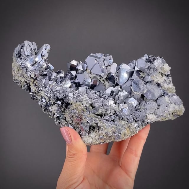 Galena with Calcite and Quartz