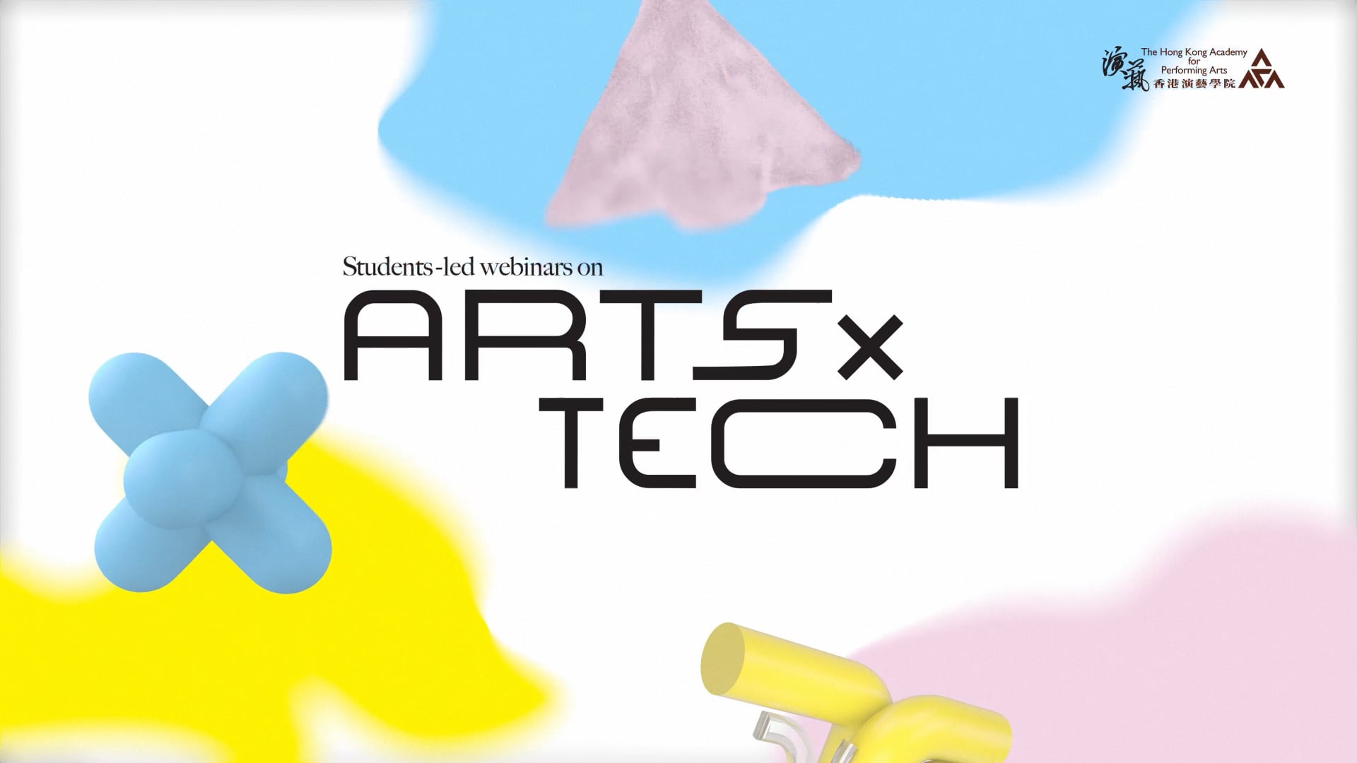 Students-led webinars on Arts x Tech promo