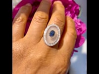 Diamond, Sapphire, 14ct Ring 13553-0203