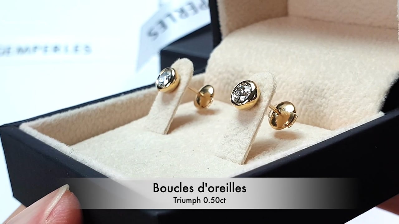 Orecchini d'Orilles Triumph - Oro Giallo & Diamanti 0.50ct | Gemperles
