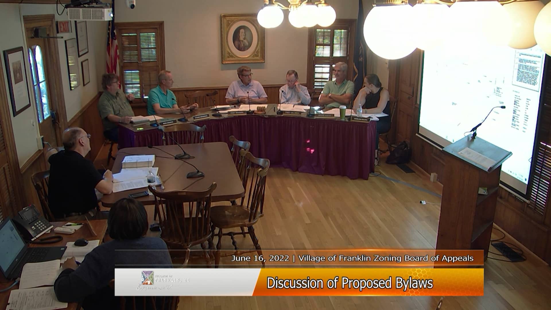 Village of Franklin Zoning Board of Appeals Meeting 'June 16, 2022' on