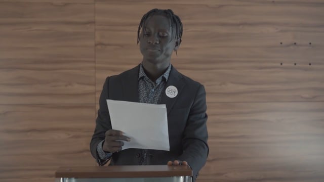 Making a speech