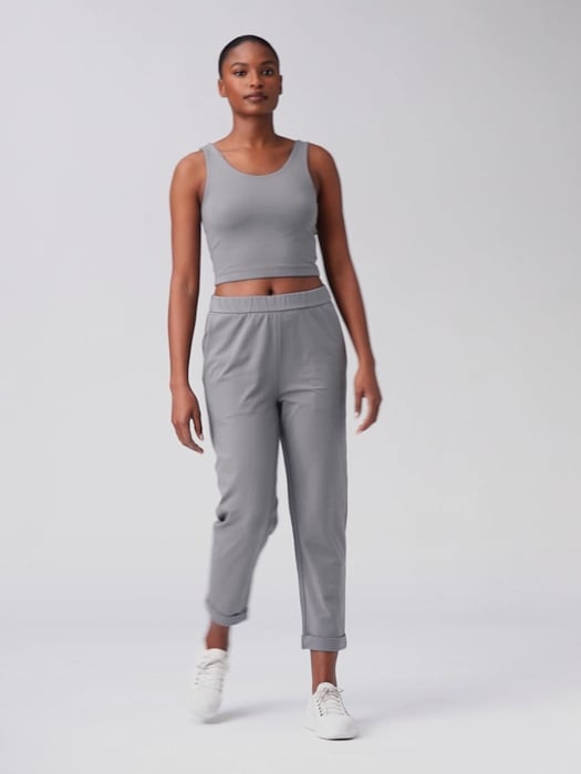 Pima Cotton Stretch Jersey Pant | EILEEN FISHER