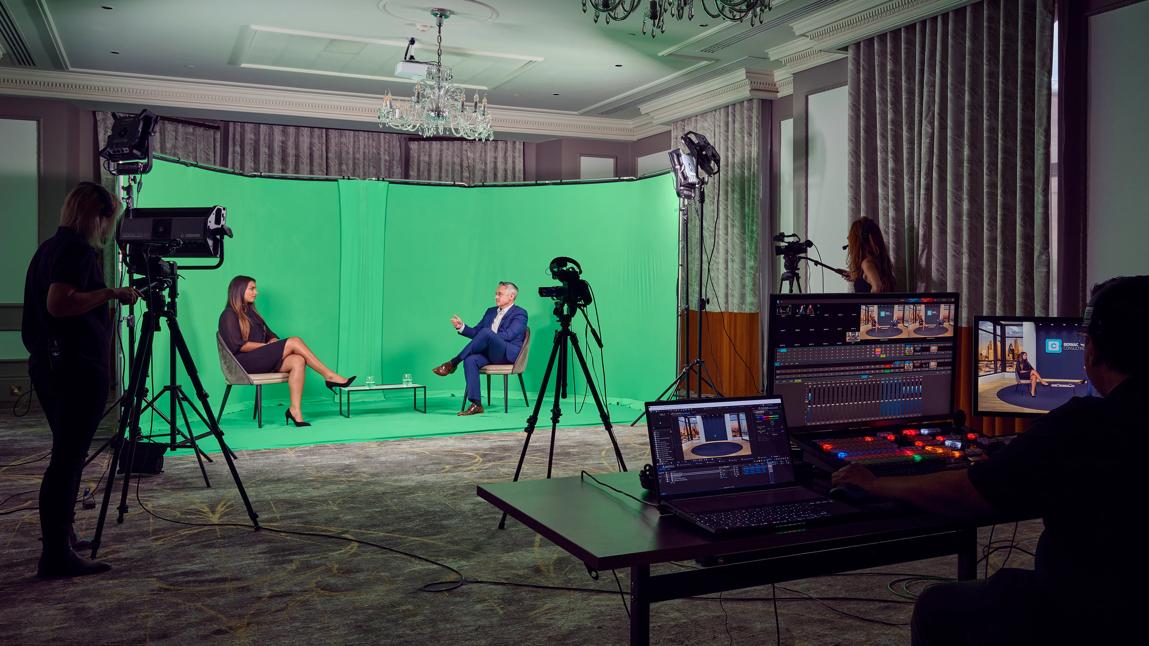 Panoramic Background 13' (4M) Chromakey Green - LL LB7622
