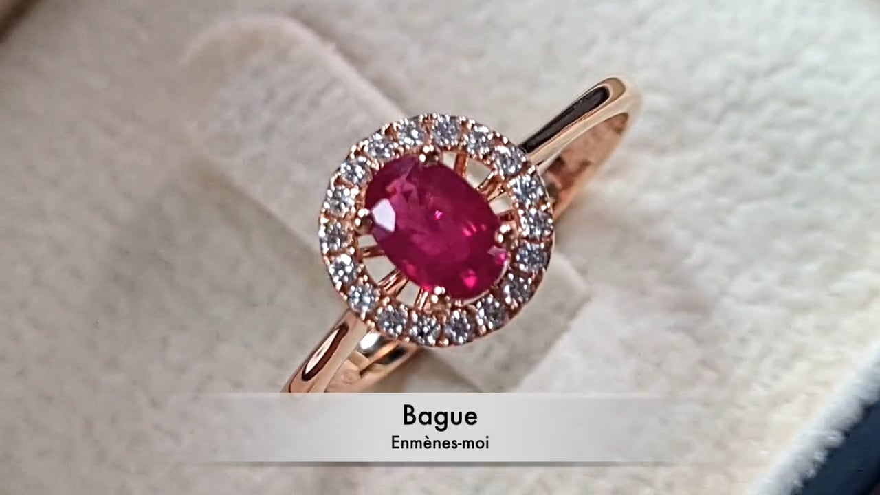 Anello Di Fidanzamento Portami Via Oro Rosa, Diamanti Rubino