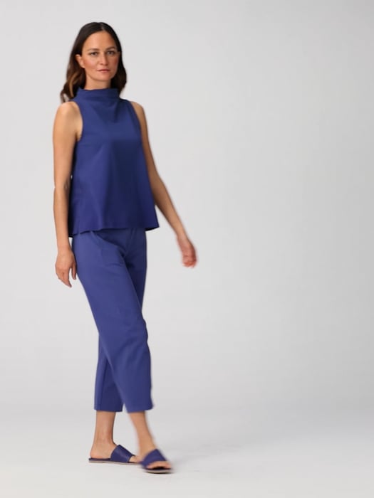 Tanks & Camis  Eileen Fisher Womens Traceable Organic Cotton Jersey Funnel  Neck Tank Iris « Batiland Ravet