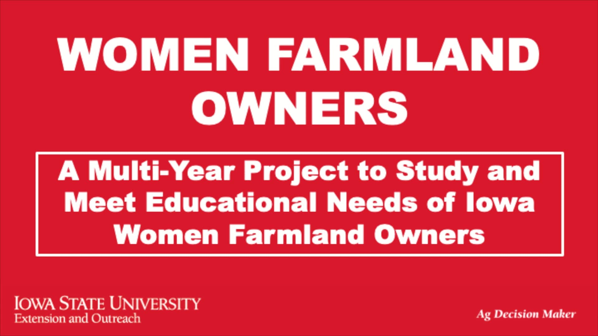 Women Farmland Owners Grant on Vimeo