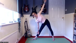 Playing around in triangle pose