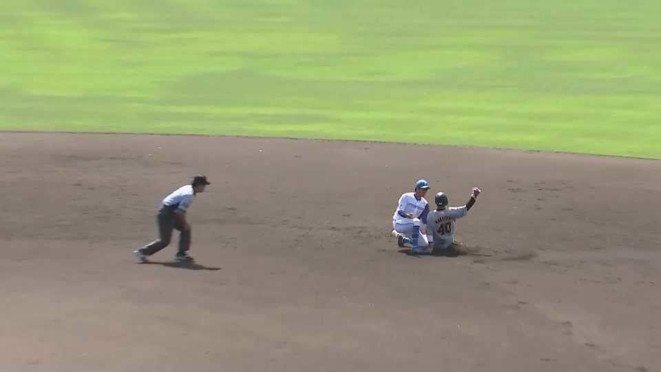 【ファーム】攻守で活躍!! ファイターズ・清水優心がタイムリー放った次の回に盗塁阻止!! 2022年6月24日 北海道日本ハムファイターズ 対 読売ジャイアンツ