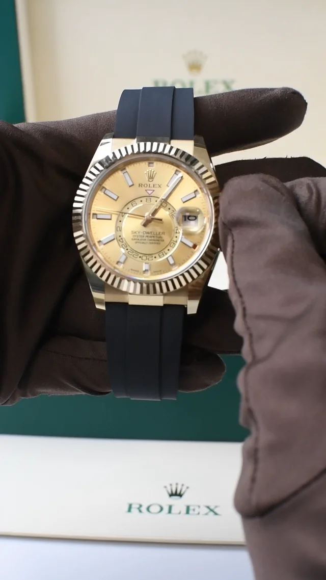 How to set time online on rolex sky dweller