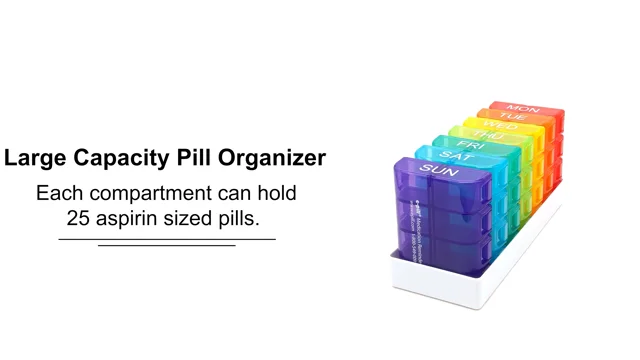 6 Times a Day x 7 Day<br>Large Pill Organizer