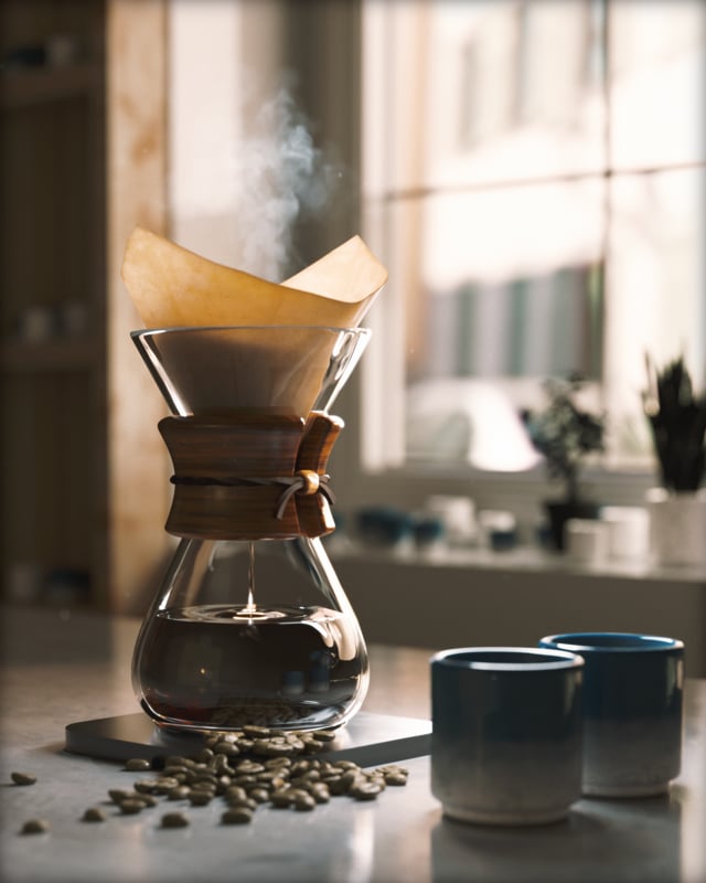 3D Artwork – Coffee Pour Over