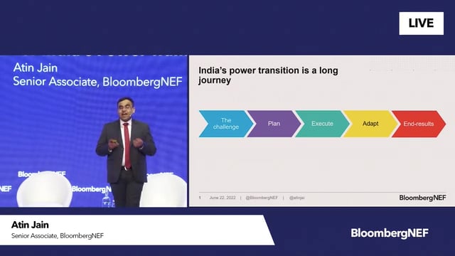 Watch "<h3>BNEF Summit: A Long Road Ahead for India's Power Transition</h3>
Atin Jain, Senior Associate, BloombergNEF"
