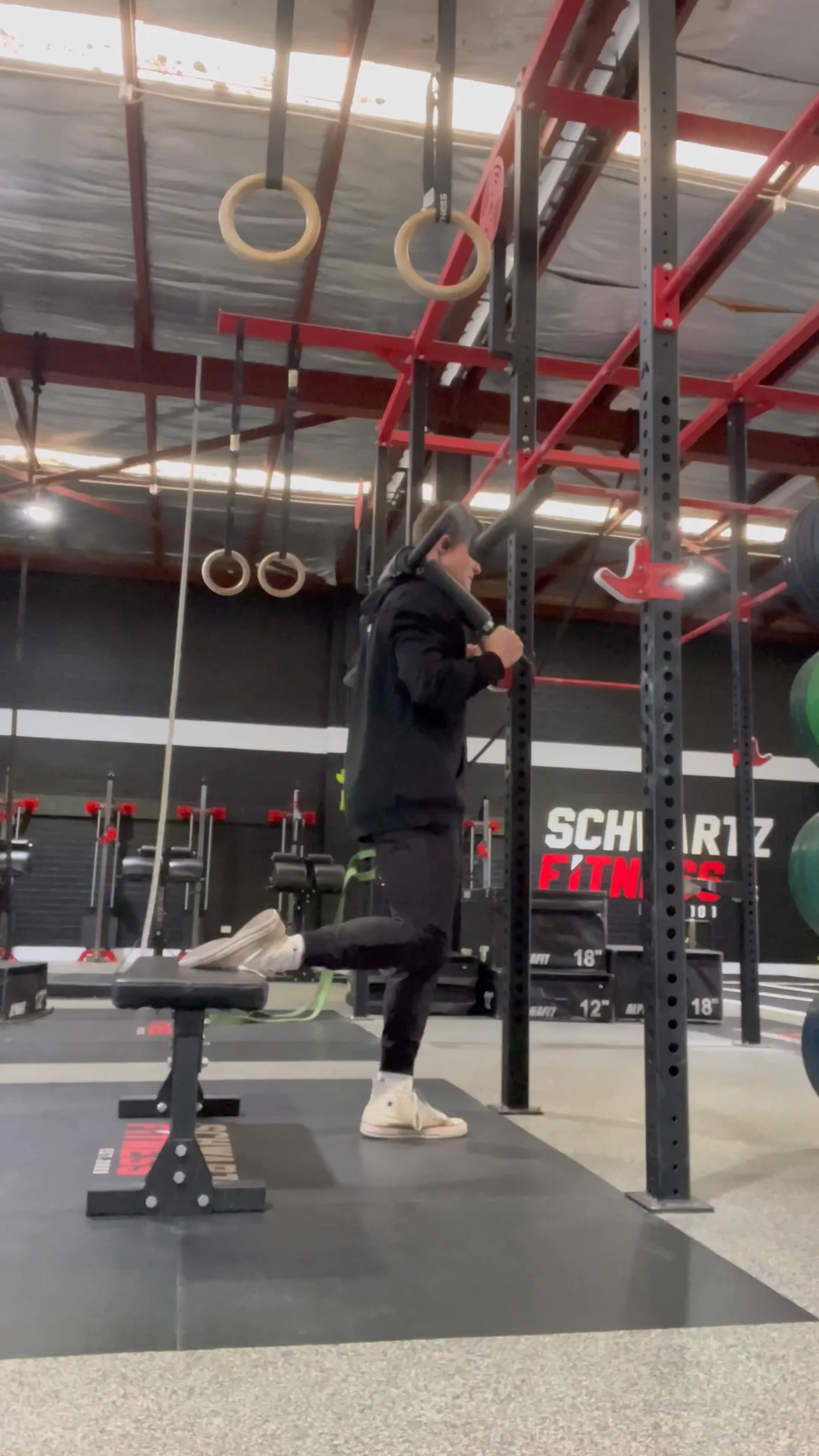 Safety Bar Bulgarian Split Squats on Vimeo