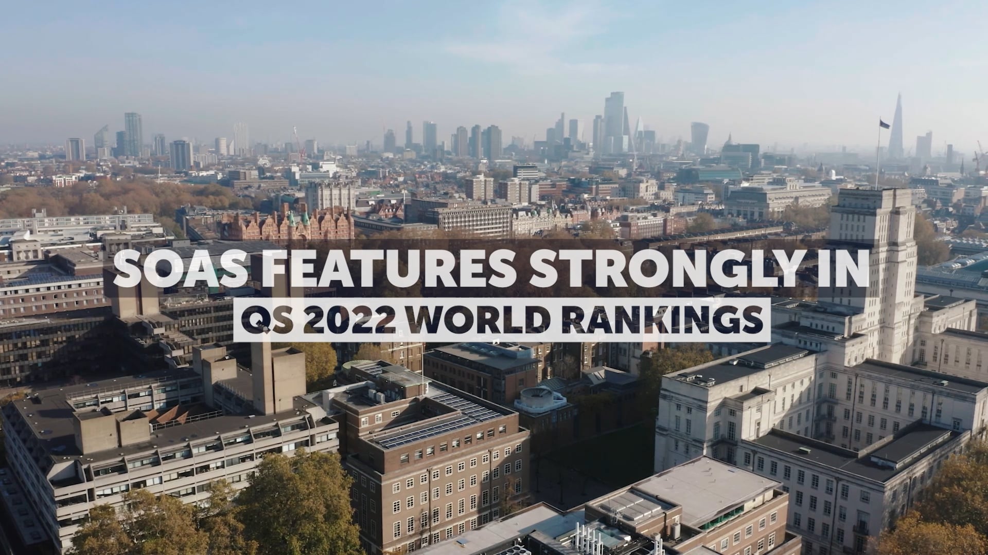SOAS features strongly in QS World Rankings 2022 on Vimeo
