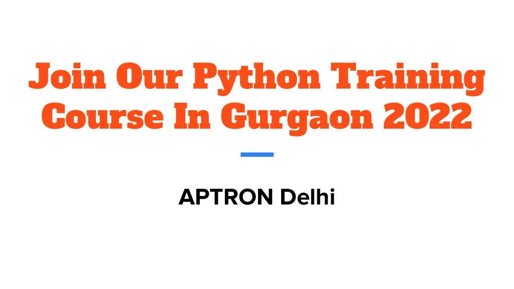 Join Our Python Training Course In Gurgaon 2022.mp4 on Vimeo