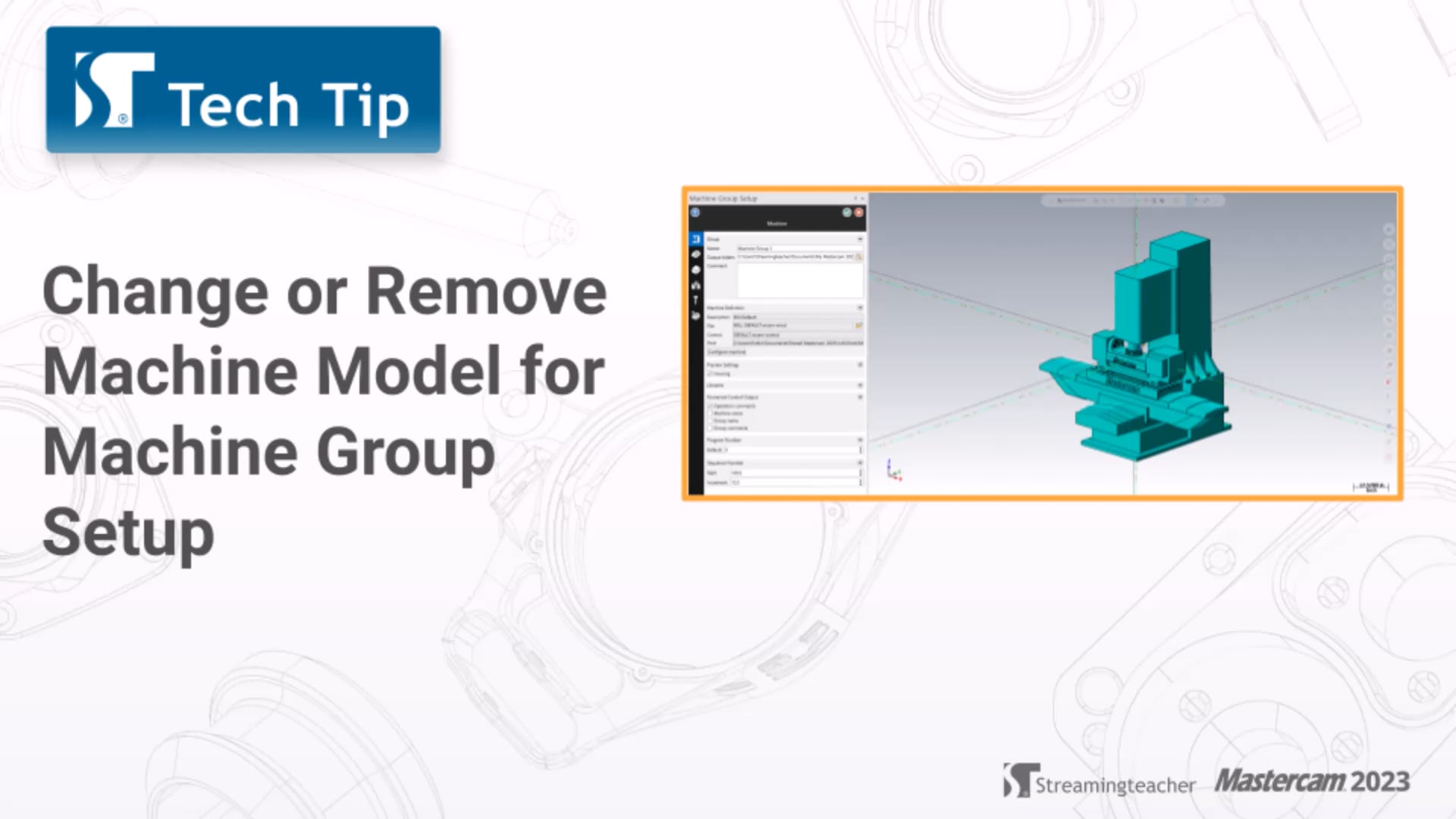 Change or Remove Machine Model for Machine Group Setup