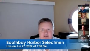 Boothbay Harbor Selectmen Jun 27, 2022