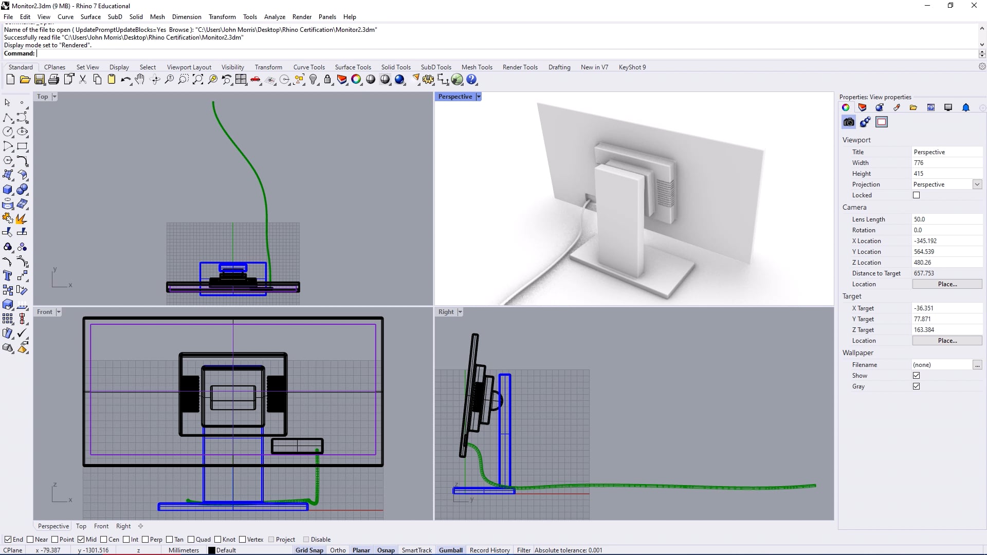 Modeling a Computer Monitor in Rhinoceros 7 - Modeling a Computer ...