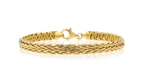 18kt Yellow Gold Wheat-Link Bracelet