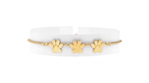 18kt Gold Over Sterling Silver Tiny Paws Bolo Bracelet