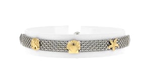 Two-Tone Sterling Silver Sea Life Bolo Bracelet