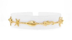 18kt Gold Over Sterling Sea Life Anklet