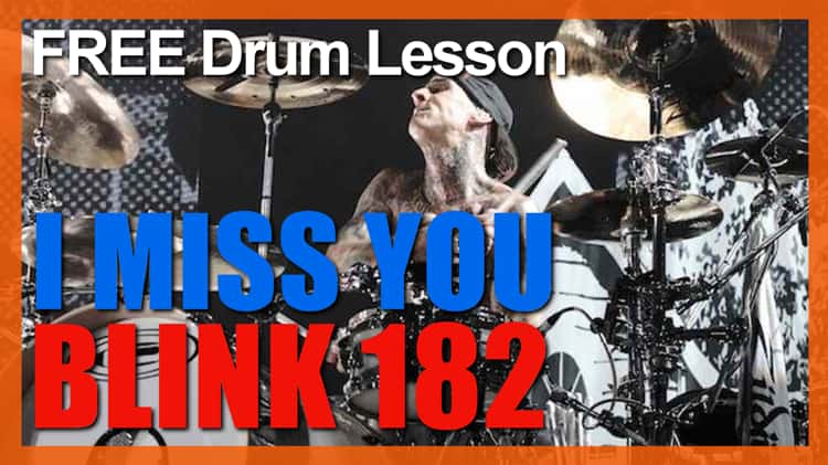 I Miss You Blink 182 FREE Video Drum Lesson How To Play SONG Travis Barker