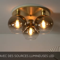 Plafonnier Marius or Ø 50 cm E27 3 x 60 W LUCIDE