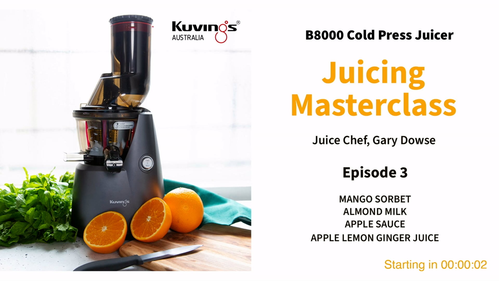 Kuvings B8000 Juicing Masterclass with Gary Dowse on Vimeo