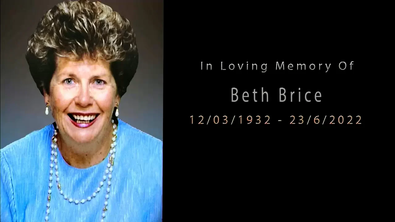 Funeral Service for Mrs Beth Brice on Vimeo