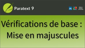 Vérifications de base : Mise en majuscules