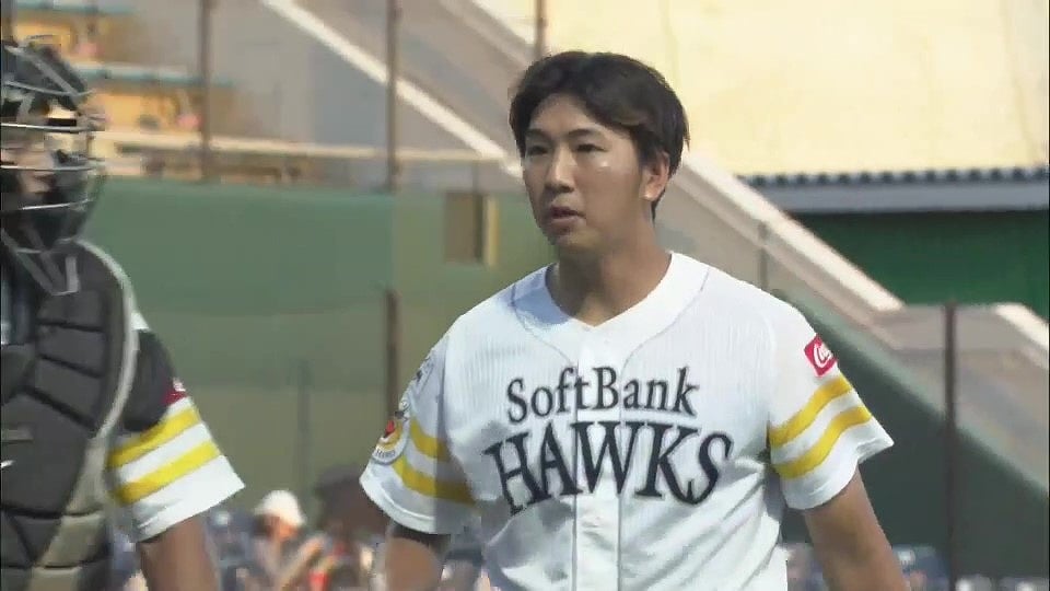【ファーム】気迫の投球!! ホークス・岡本直也が2イニングを好リリーフ!! 2022年6月29日 福岡ソフトバンクホークス 対 阪神タイガース