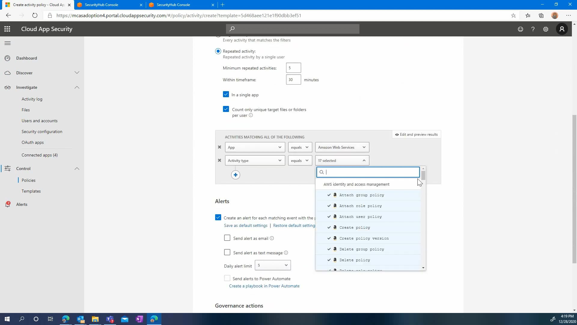 Microsoft Cloud App Security AWS Integration Part 3 - Configure MCAS to Protect your AWS IaaS