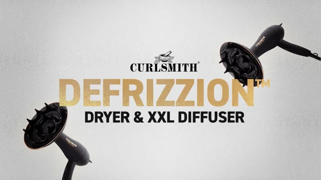 CURLSMITH Defrizzion - Secador de pelo con difusor extra grande, para  cabello rizado, reduce el encrespamiento, 3 velocidades, 4 ajustes de  calor